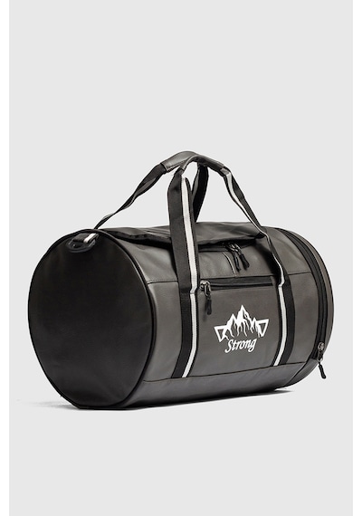 Strong Bag Silindir Spor Ve Seyahat Çantası , Gym Antrenman Fitness Çantası Sl02 Gri Gri