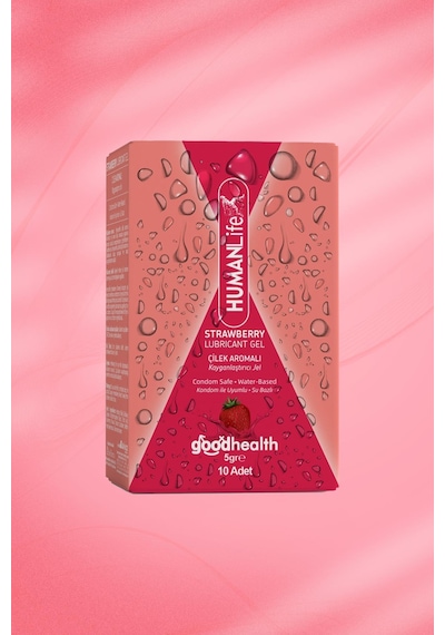 Humanlife Çilek Aromalı Kayganlaştırıcı Jel Lubricant 10 x 5 G
