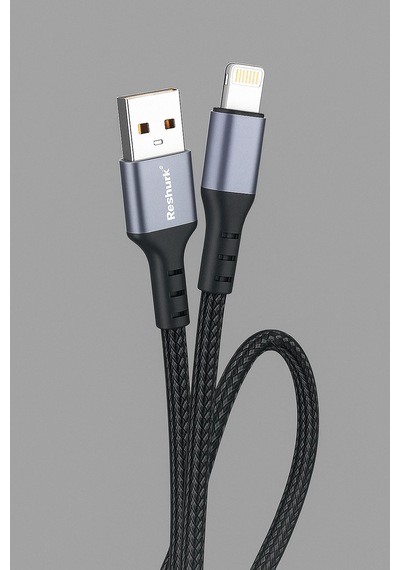 Ferro Reshurk Re-045 Usb-c & Lightning Metal Uclu 1000cm 3,1a Hasır Data - Şarj Kablosu