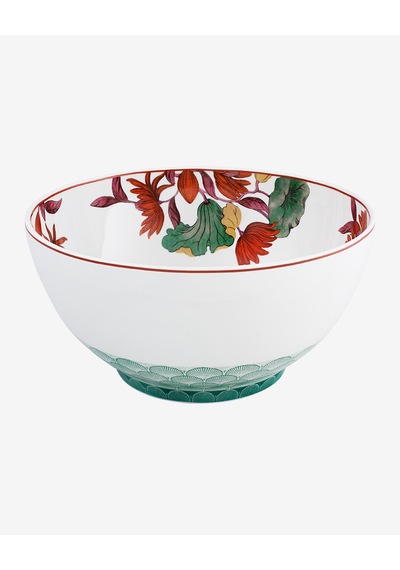 Yeşil Porselen Servis Kasesi 24 Cm