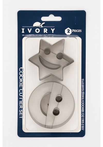 Ivory Ivo-pst203 İkili Güleryüz Kurabiye Kalıbı Gri