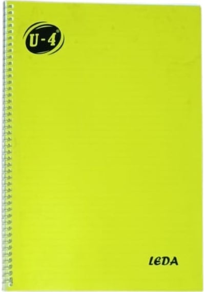 U-4 A4 Pp Kp Spiralli 40 Yp Çizgili Defter-sarı