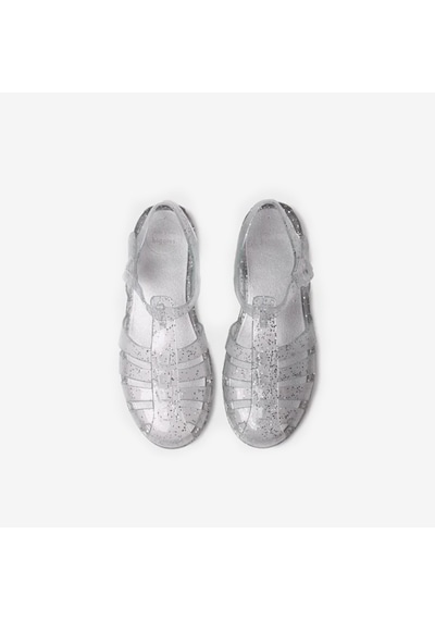 Cristal Sandalet Kadın Cala Toni Pons Waterproof Jelly Sandals Wıth Glıtter Gri