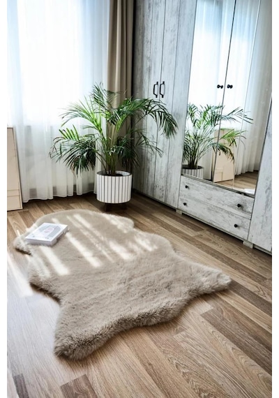 Apex Reiki Vizon Peluş Post Şekilli Halı Vizon