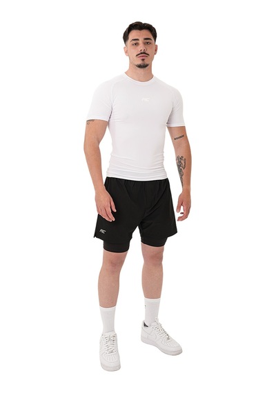 Musclecloth Tech Kısa Kollu T-shirt Beyaz Beyaz