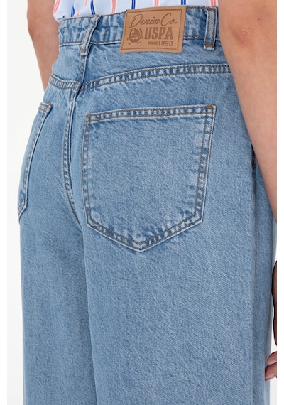 U.S. Polo Assn. Kadın Açık Mavi Loose Fit Jean Pantolon 50304321-DN0021
