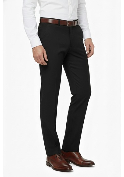 Kamer Erkek Regular Fit Klasik Pilesiz Kanvas Pantolon P1142 Bgl-st04795 Siyah
