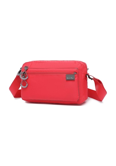 Smart Bags Ekstra Hafif Kumaş Postacı Çantası Bc 3148 - Siyah Kırmızı