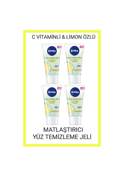 Perfect & Matte Effect C Vitaminli Yüz Bakım Ve Yüz Temizleme Jeli 50 Ml X 4 Adet