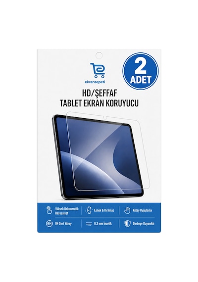 Microsoft Surface Pro 7 12.3 İnç Uyumlu 2'li Paket Şeffaf 9h Nano Kırılmaz Tablet Ekran Koruyucu