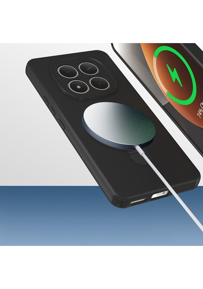 Ardemix Redmi Note 15 Pro 4g Kılıf M-safe Şarj Özellikli Standlı Zore Samara Kapak - Pembe