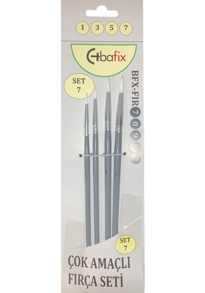 Bafix Fırça Seti Set-7 Sap Gri 1-3-5-7 4 Lü Bfx-fır70907