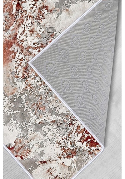 Rovigo Home Dijital Baskı Yıkanabilir Kaymaz Taban Salon Halısı Rvg0435 Bordo