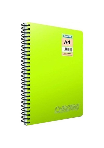 Gıpta Chromo 120 Yp. A4 Spiralli Pp. Kapak Defter Çizgili 4'lü