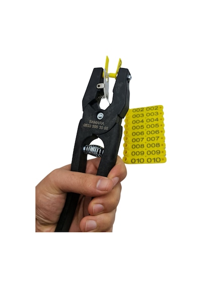 500 Adet Sarı Renk Kuzu Küpesi Parmak Küpe +pens Ucu Hediye