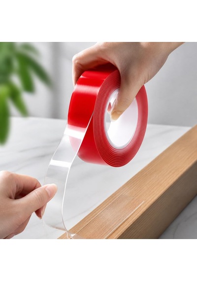 Çift Taraflı Nano Montaj Bandı, Şeffaf, Güçlü Yapışkan, Kesilebilir, İz Bırakmaz, Ev Ve Ofis Kullanımı İçi