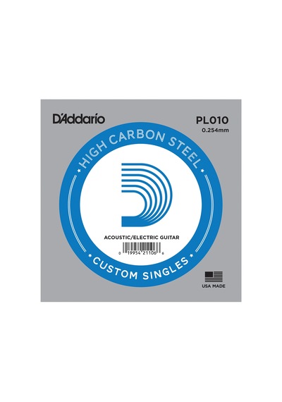 Daddario Pl010 Elektro Ve Akustik Tek Tel, E- Mi , High Carbon St