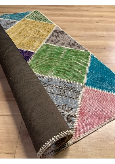 Tuğra Halı El Dokuma Patchwork Yün Halı 160 X 230