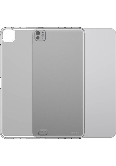 iPad Uyumlu  Pro 11 2024 Kılıf Tbc Tablet Süper Silikon Kapak - Şeffaf Arka Kapak