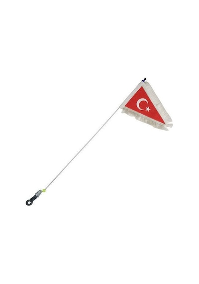 3T Motosiklet Bayrak Direği Dantelli Türk Bayrağı 2 Adet Kırmızı