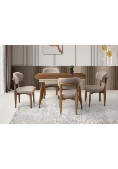 Bolvadin Masa, Umay Sandalye, Valencia, 130x80 Ceviz