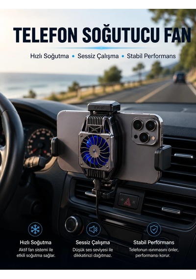 Buğz Telefon Soğutucu Fan Aktif Soğutma Sistemi İle Güçlü Performans