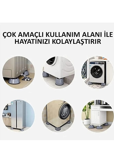 Titreşim Önleyici Anti Titresim 4'lü Ayak Plastik Çok Renkli 35 X 50 Tr Diğer