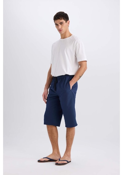 DeFacto Long Fit File Astarlı Uzun Boy Kargo Cep Deniz Şortu E0905AX25HSNV256