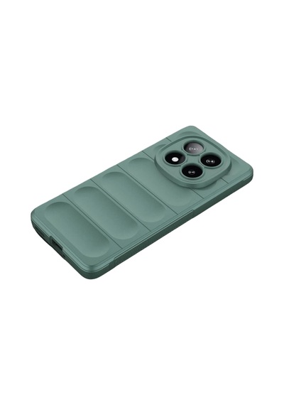 Xiaomi Redmi Note 15 Pro 4g Uyumlu Kılıf Esnek Tpu Oyuklu Arka Yüzey Tasarımlı Silikon Kapak Koyu Yeşil