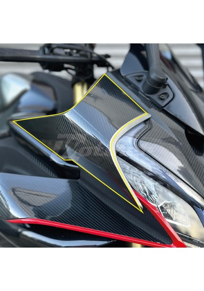Cf Moto 450sr Far Yanı Ve Ön Kafa Derin Karbon Kaplama Modeli