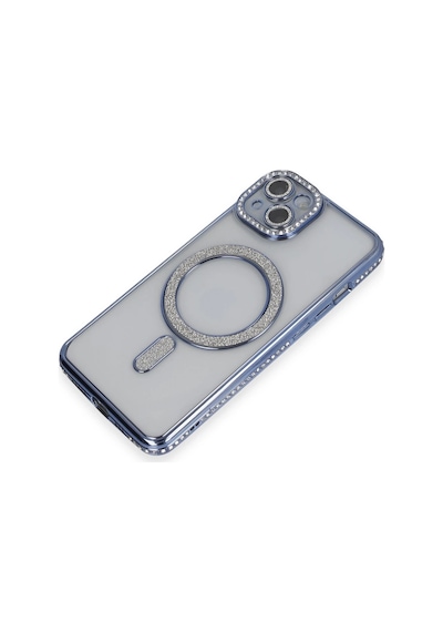 Sh Newface iPhone Uyumlu 13 Kılıf Joke Simli Magneticsafe Kılıf - Mavi Najmaddin