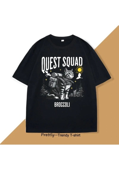 Startmore Beyaz Quest Squad Brokoli Grafik Vintage Dördüncü Kanat Merch Xaden Riorsonekşe Siyah