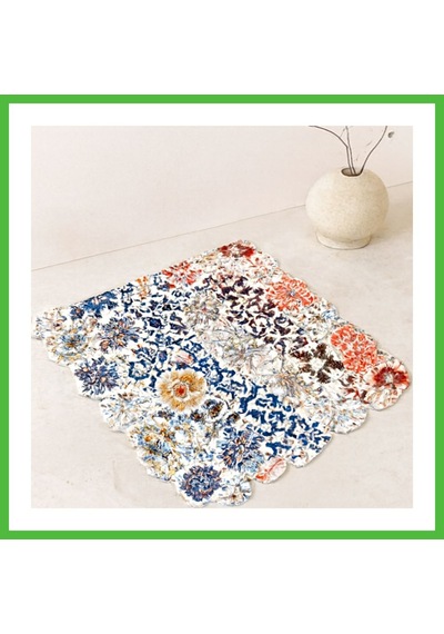 Vaveni Dikdörtgen Kaydırmaz Su Emici Banyo Paspası 70x34 Cm Arz Çok Renkli