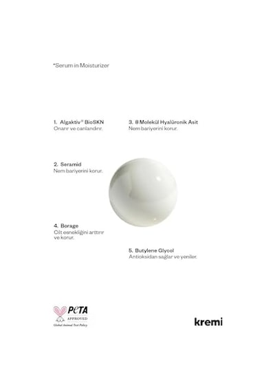 Kremi Serum In Moısturızer Nemlendirici Yüz Kremi 50 Ml Yenileyici, Bariyer Güçlendirici Seramid, 8d Hyaluronik Asit