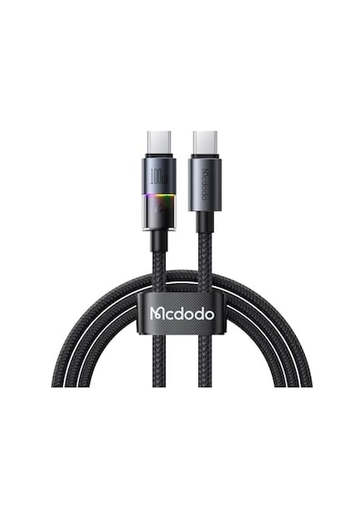 Ca-8200 Type-c To Type-c 100w 7 Renkli Led Işıklı Şarj Data Kablosu