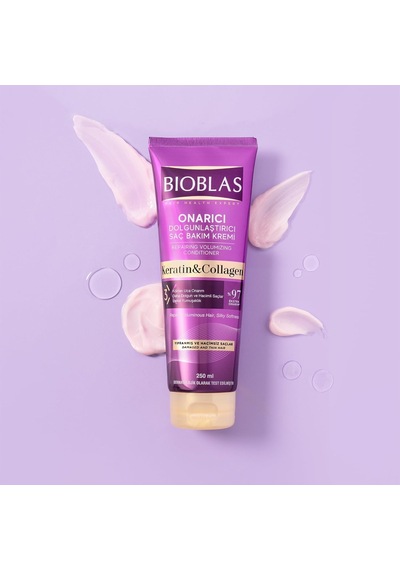 Kolajen & Keratin Onarıcı Dolgunlaştırıcı Saç Bakım Kremi 250 Ml İnce Ve Yıpranmış Saçlar İçin Hacim,