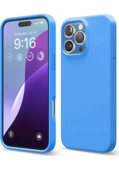 Newface Apple İphone 16 Pro Max Kılıf First Silikon - Mavi