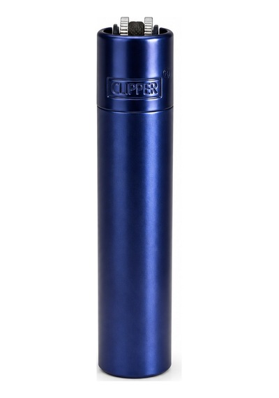 Clipper Desenli Metal Gaz Dolumlu Çakmak Özel Kutulu Premium Model Mavi