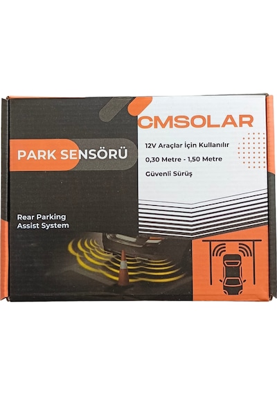 CMSOLAR Park Sensörü 18mm Beyaz Dijital Ekranlı
