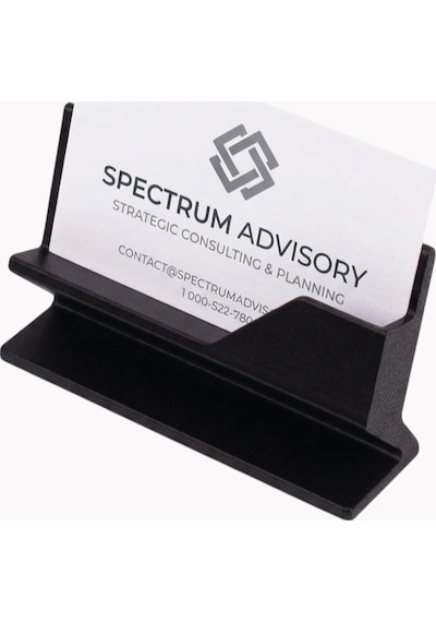 3d Baskı Kartvizit Standı Masaüstü Ofis Organizer Kartlık Kart Tutucu Aparat Açılı Siyah