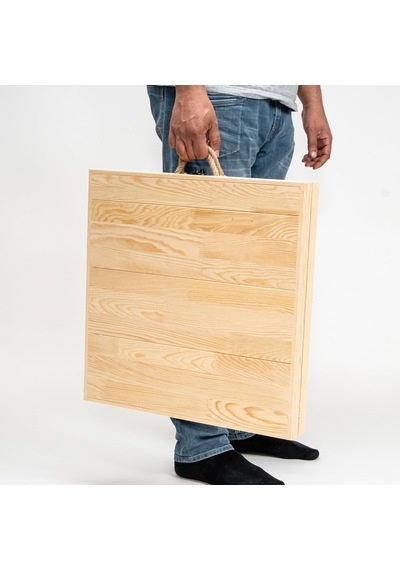 Lexroo Katlanır Kamp, Piknik Ve Bahçe Masası 55x110 Cm - Ham Naturel Renk Çok Renkli