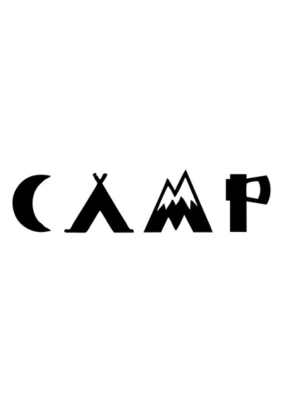 Camp Kamp Sticker17x17 Cm Siyah
