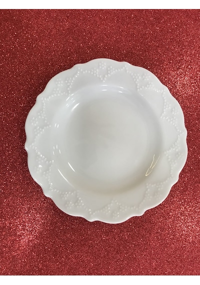 Porland Porselen Queen Beyaz 16 Cm Düz Tatlı Tabak 3 Adet