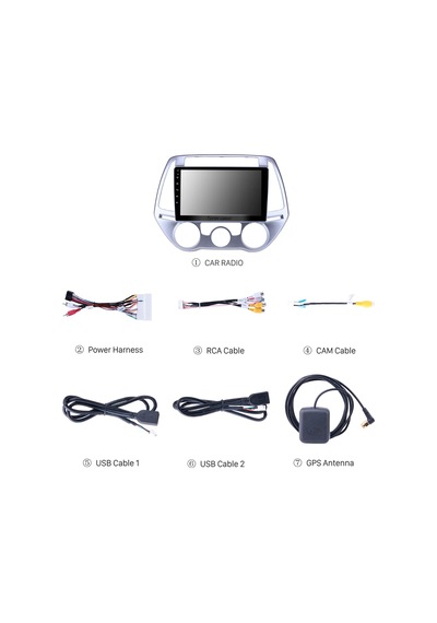 Hyundaı İ20 Manual Ac 2008-2012 Multimedya Navigasyon Usb Kamera Carplayer 4 Ram