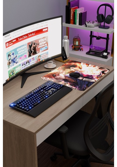 Shoto Todoroki Anime V2 - 48x40 Xl Gaming Kauçuk Kaymaz Taban Mouse Pad Fare Altlığı