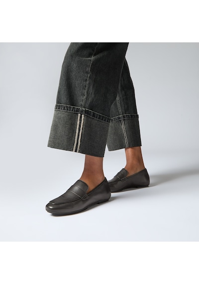 001 Black Klasik Ayakkabı Kadın Hx9-001 Fitflop Delıcato Soft Leather Loafers Black Siyah