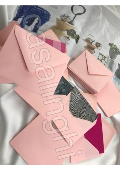 Zarf Küçük Mesaj Zarfı Pink Envelope 7x9 Cm - 10 Adet