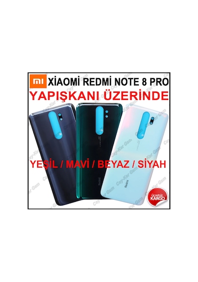 Xiaomi Redmi Note 8 Pro Arka Kapak Pil Batarya Kapağı Cam