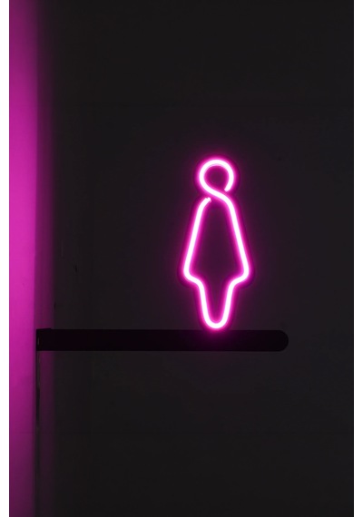 Wc Kadın Neon Tabela