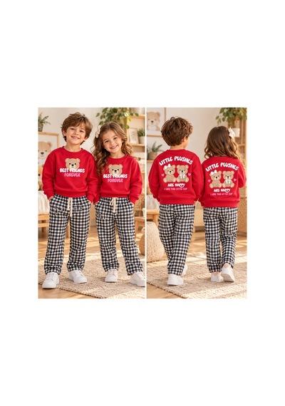 Uğur Bebe Unisex Çocuk Eşofman Takımı Kırmızı Ayıcık Baskılı Sweatshirt Siyah Beyaz Kareli Dokuma Kanvas Pantolonlu 2 Parça Günlük Spor Kombin %100 Pamuk Şardonsuz Kırmızı Kırmızı Uğur Bebe Unisex Çocuk Eşofman Takımı Kırmızı Ayıcık Baskılı Sweatshirt Siyah Beyaz Kareli Dokuma Kanvas Pantolonlu 2 Parça Günlük Spor Kombin %100 Pamuk Şardonsuz Kırmızı Kırmızı